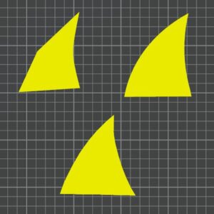 Kit Aletas MOBFOG (modelo digital) - Triangular, Trapezoidal e Shark - Garrafa Coca-Cola 2L