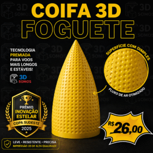 Coifa 3D SOMOS com superfície texturizada